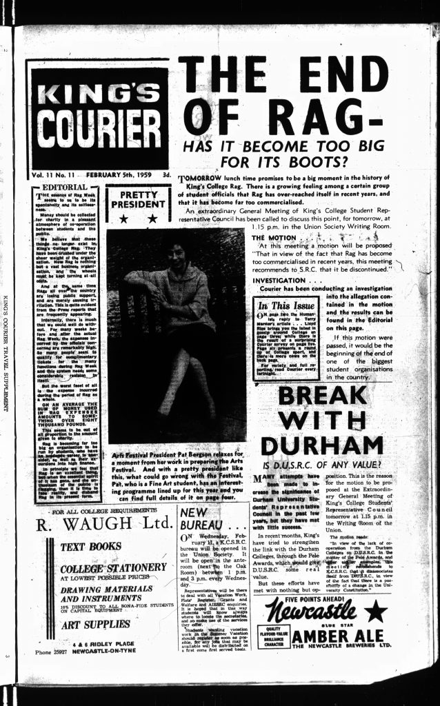 'The End of Rag', 5th February 1959